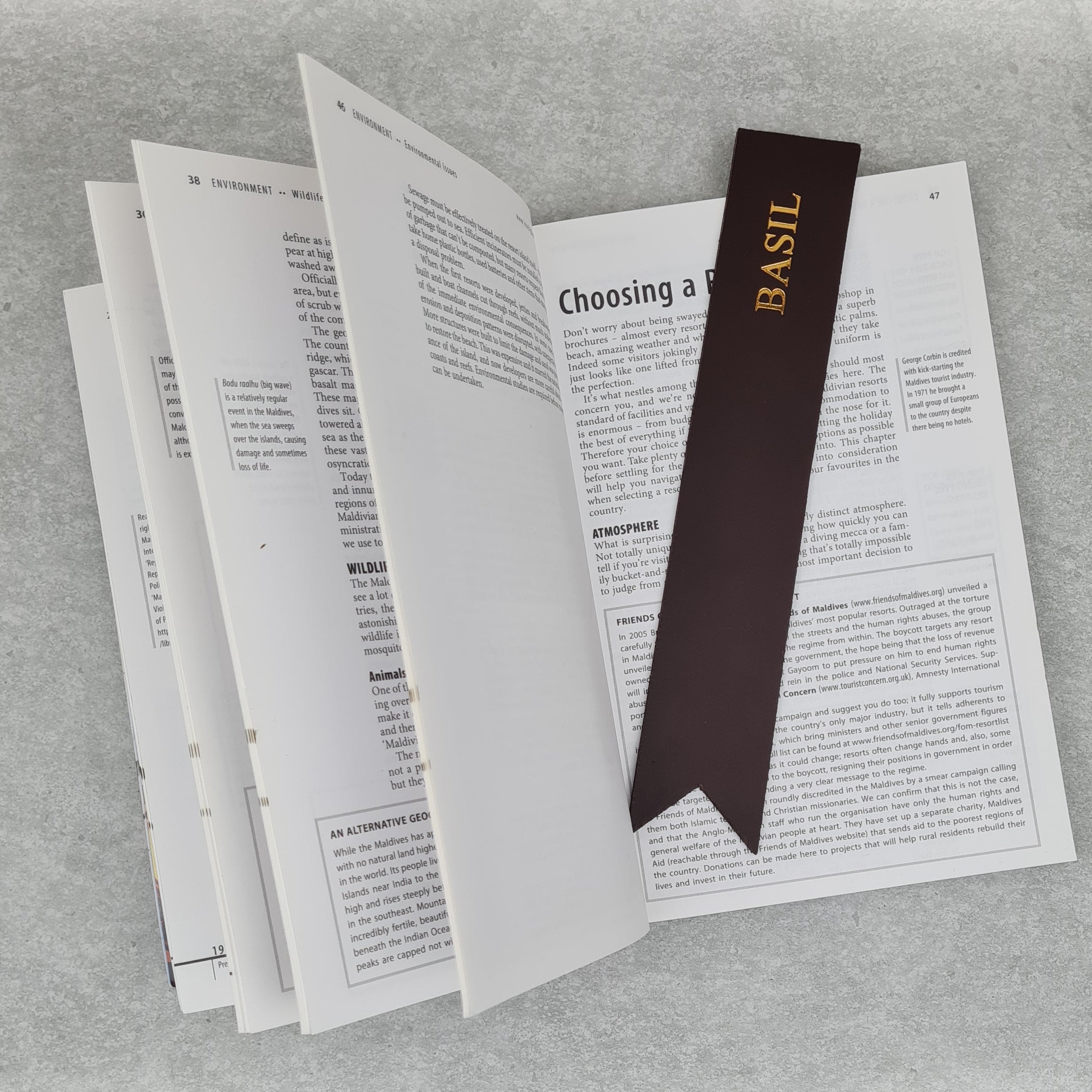 Personalised Leather Flat Bookmark – Byron & Brown
