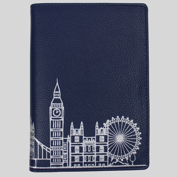 London Skyline Passport Wallet,  Passport Cover, Travel Wallet, Passport Case