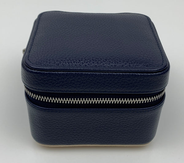 Square Leather Travel Jewellery Case