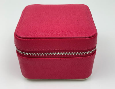Square Leather Travel Jewellery Case