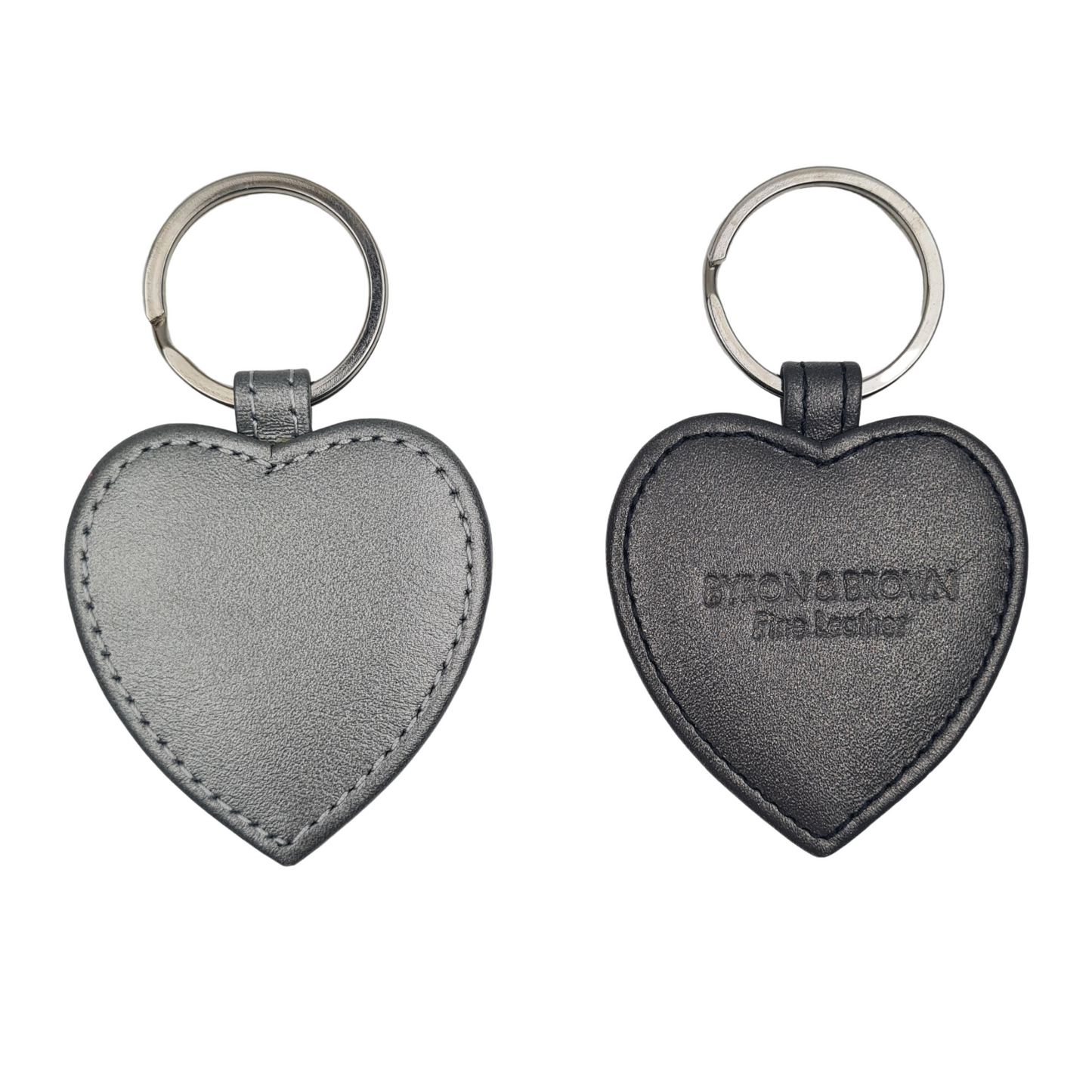 Smooth Nappa Leather Heart Key Ring