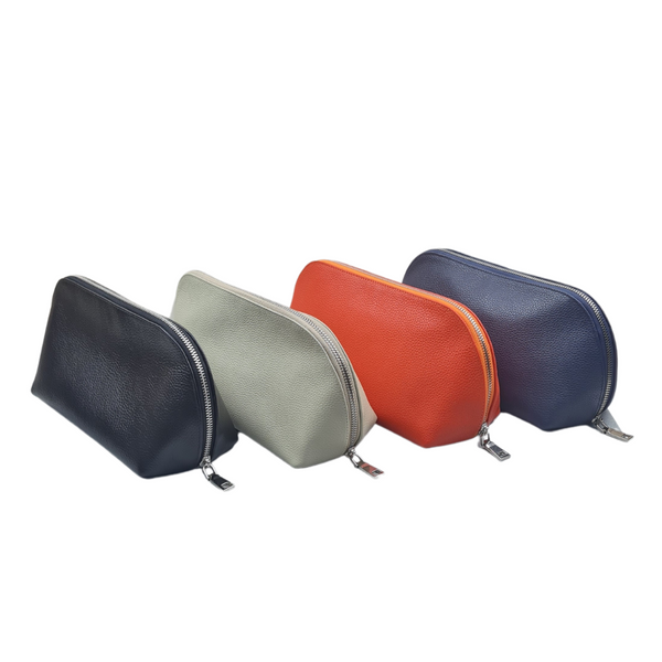 Large leather cheap wash bag