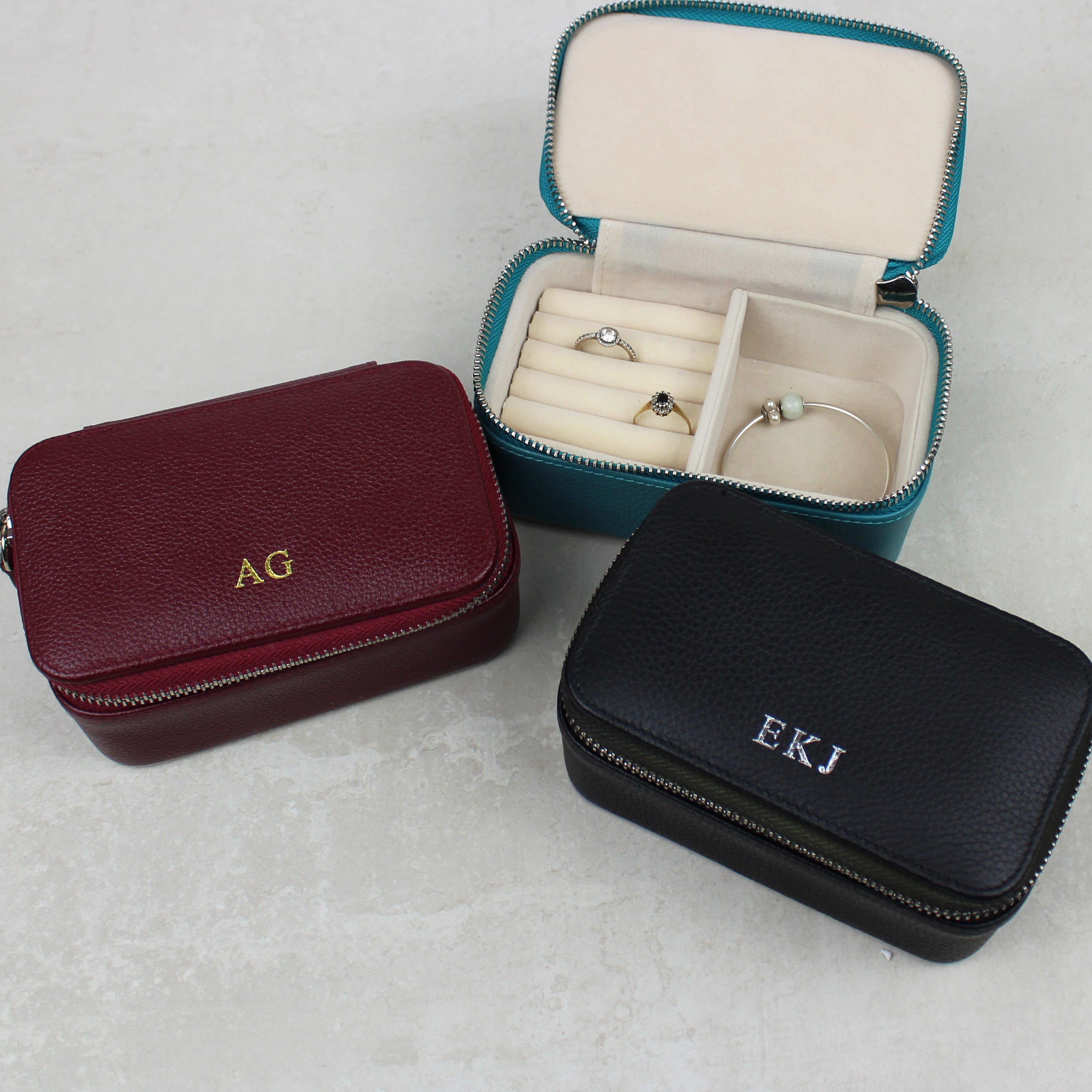 Premium Leather Jewelry Box & Travel Case - Lockable Jewelry