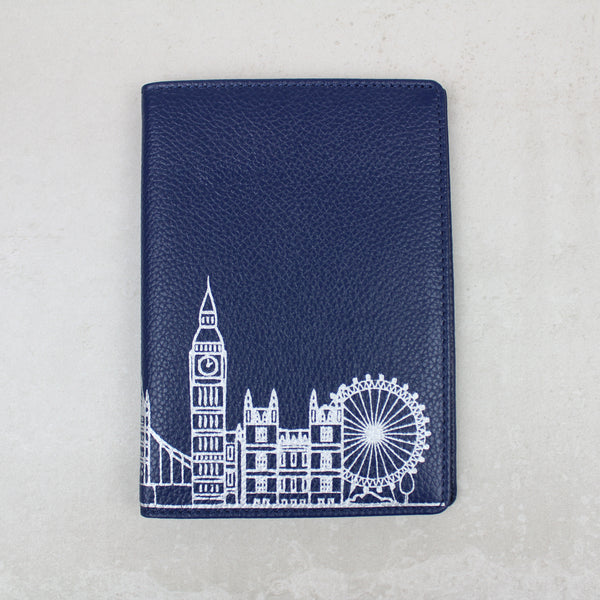 London Skyline Passport Wallet,  Passport Cover, Travel Wallet, Passport Case