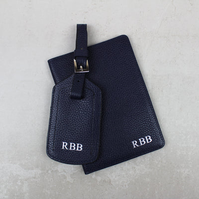 Slim Travel Wallet and Luggage Tag Set